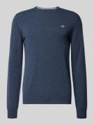 Gant Strickpullover aus reiner Lammwolle mit gerippten Abschlüssen in ...