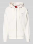HUGO Relaxed Fit Sweatjacke aus reiner Baumwolle Modell 'DAPOZIP' in W...