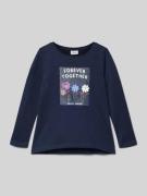 s.Oliver RED LABEL A-Linien Langarmshirt aus reiner Baumwolle in Marin...