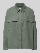 Only Loose Fit Hemdjacke aus reiner Baumwolle Modell 'MOXIE' in Schilf...