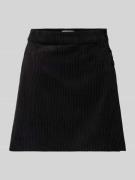 mbyM Minirock in Cord-Optik Modell 'Marlie' in Black, Größe L