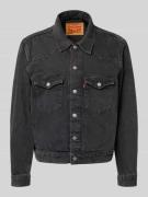 Levi's® Relaxed Fit Jeansjacke mit Brusttaschen in Black, Größe M