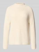 monari Strickpullover mit Stehkragen in Offwhite, Größe 36