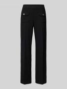 Cambio Flared Stoffhose in verkürzter Passform in Black, Größe 42