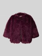 Rinascimento Bolero mit Kunstfellbesatz in Bordeaux, Größe M