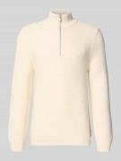 Marc O'Polo Denim Regular Fit Troyer aus Baumwoll-Mix in Offwhite, Grö...