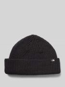 The North Face Strickmütze mit breitem Umschlag und Label-Detail in Bl...