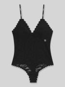 HUGO Wäsche-Body aus Spitze in Black, Größe M