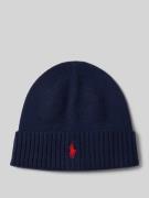 Polo Ralph Lauren Beanie aus Wolle mit Label-Stitching in Dunkelblau, ...