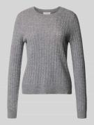 Christian Berg Woman Strickpullover aus reinem Kaschmir in Graphit Mel...