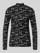 Scotch & Soda Longsleeve mit Stehkragen in Black, Größe M