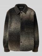 JAKE*S STUDIO MEN Relaxed Fit Hemdjacke mit Brusttasche in Black, Größ...