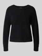 Marc Cain Strickpullover aus Schurwoll-Kaschmir-Mix in Black, Größe 34