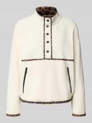 Marc Cain Sweatshirt mit Stehkragen in Ecru, Größe 36