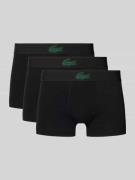 Lacoste Trunks aus Baumwoll-Mix im 3er-Pack in Black, Größe M