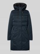 Amber & June Steppmantel mit Kapuze in Dunkelblau, Größe 40