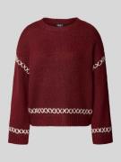 Only Comfort Fit Strickpullover mit Kontrastdetails Modell 'AMANDA LIF...