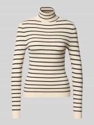 Only Slim Rollkragenpullover aus Viskose-Mix Modell 'KAROL' in Offwhit...