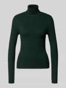 Only Slim Rollkragenpullover aus Viskose-Mix Modell 'KAROL' in Dunkelg...