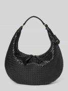 Abro Shoulder Bag mit Strukturmuster Modell 'Nana' in Black, Größe 1