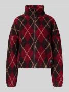 Only Oversized Sweatjacke aus Teddyfell Modell 'ELINE LIFE' in Bordeau...