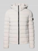 Peuterey Steppjacke mit Reißverschluss Modell 'BOGGS' in Hellgrau, Grö...