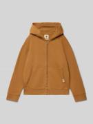 Garcia Sweatjacke mit Kapuze in Cognac, Größe 176