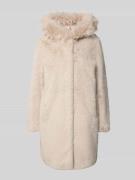 Marc Cain Regular Fit Mantel aus Kunstfell in Sand, Größe 36