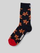 Happy Socks Regular Fit Socken mit Motiv-Stitching Modell 'Gingerbread...