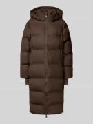 Neo Noir Steppmantel mit Kapuze Modell 'Viviana' in Dunkelbraun, Größe...