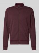 bugatti Sweatjacke mit Stehkragen in Bordeaux, Größe L