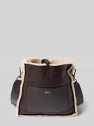 Abro Handtasche mit Label-Print Modell 'RAQUEL' in Dunkelbraun, Größe ...