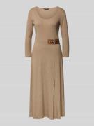 Lauren Ralph Lauren Midikleid mit Rundhalsausschnitt und 3/4-Arm in Be...