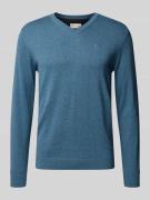 Tom Tailor Regular Fit Pullover aus reiner Baumwolle in Blau, Größe L