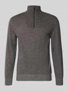 Tom Tailor Denim Regular Fit Troyer aus reiner Baumwolle in Dunkelgrau...