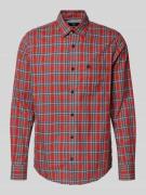 Lerros Freizeithemd mit Knopfleiste in Rot, Größe M