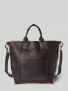Abro Shopper mit Logo-Print Modell 'Raquel' in Dunkelbraun, Größe 1