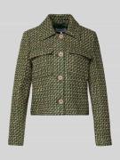 More & More Regular Fit Jacke mit Umlegekragen in Gruen, Größe 34