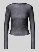 Noisy May Longsleeve mit Rundhalsausschnitt Modell 'STAR FOIL' in Blac...