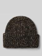OPUS Strickmütze mit breitem Umschlag Modell 'Aderi nab' in Black, Grö...