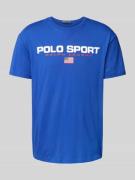 Polo Sport T-Shirt mit Label-Print in Royal, Größe M