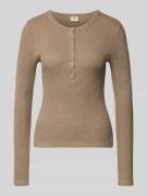 Levi's® Longsleeve mit Label-Detail in Taupe, Größe S