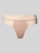 Calvin Klein Underwear String aus Spitze in Beige, Größe L