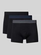 Schiesser Boxershorts mit elastischem Logo-Bund im 3er-Pack in Black, ...
