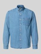 Gant Regular Fit Freizeithemd in Denim-Optik in Hellblau, Größe L