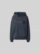 Anine Bing Oversized Sweatshirt mit Logo-Print in Black, Größe L