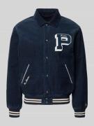 Polo Ralph Lauren College-Jacke mit Druckknopfleiste in Marine, Größe ...