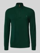 Polo Ralph Lauren Regular Fit Strickpullover aus reiner Wolle in Dunke...