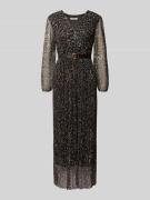 ZABAIONE Maxikleid mit V-Ausschnitt in Dunkelbraun, Größe S