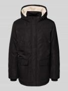 MCNEAL Parka mit Teddyfell und Pattentaschen in Black, Größe XXL